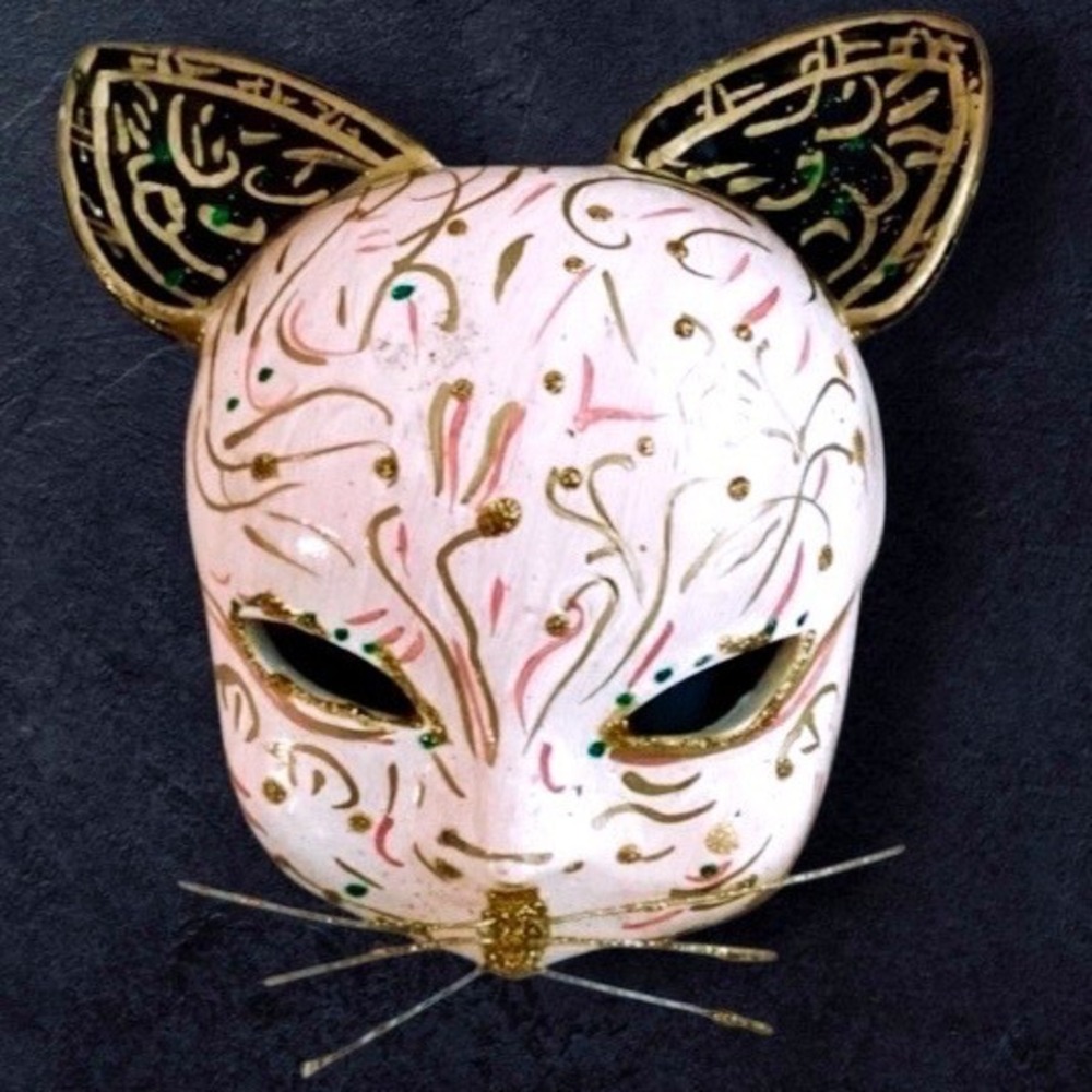 Ceramic Hand Painted Wall Mask Venetian / Mardi Gras / Carnival / Masquerade